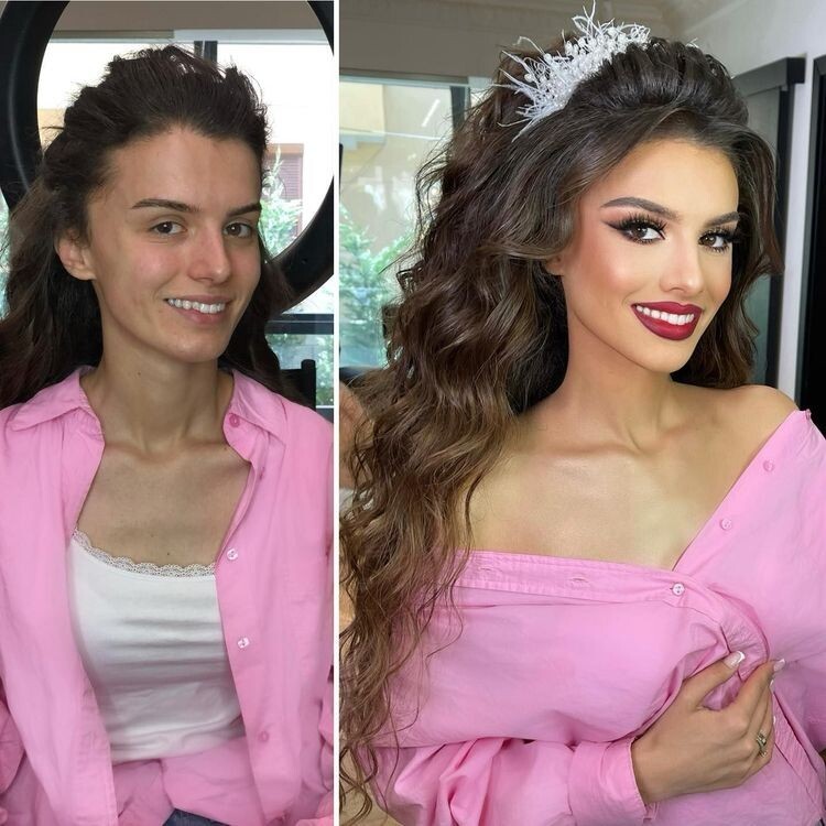 Girls With And Without Makeup (16 pics)