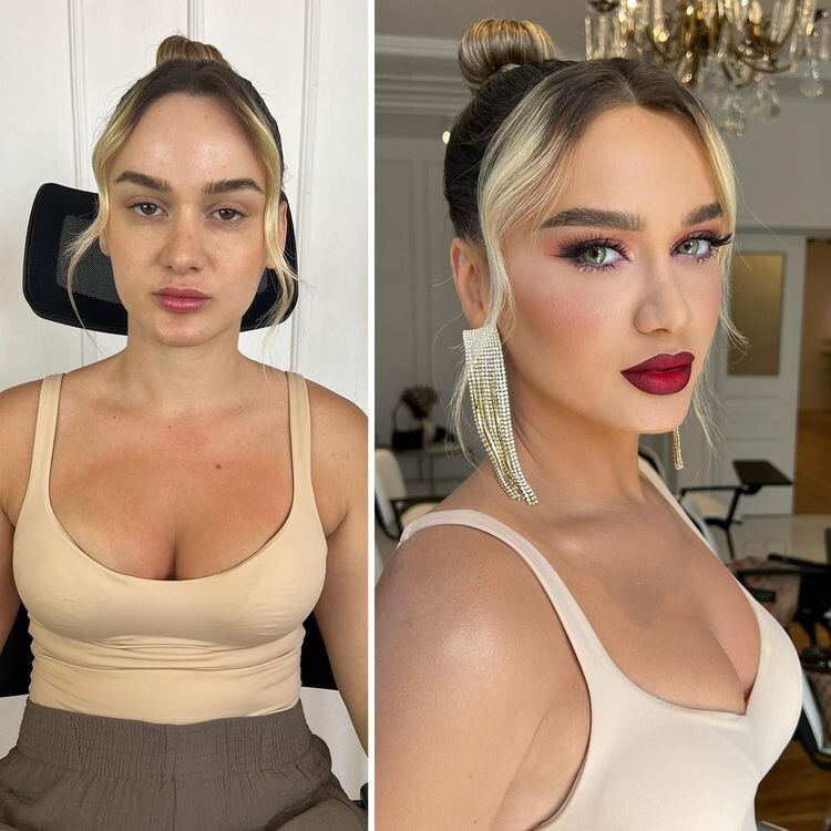 Girls With And Without Makeup (16 pics)