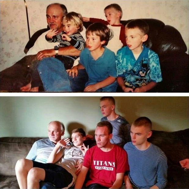 People Repeat Their Photos From The Past (21 pics)