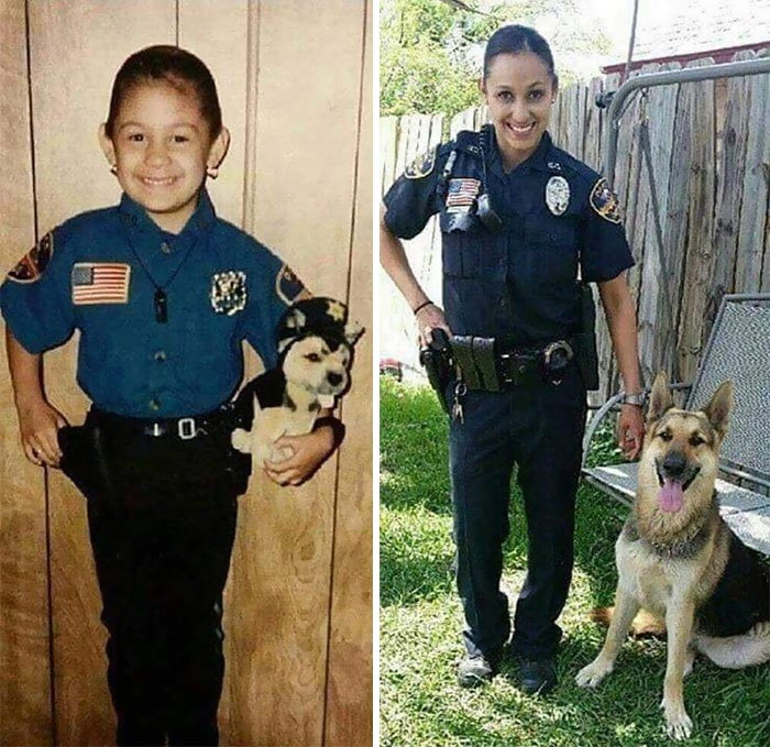 People Repeat Their Photos From The Past (19 pics)