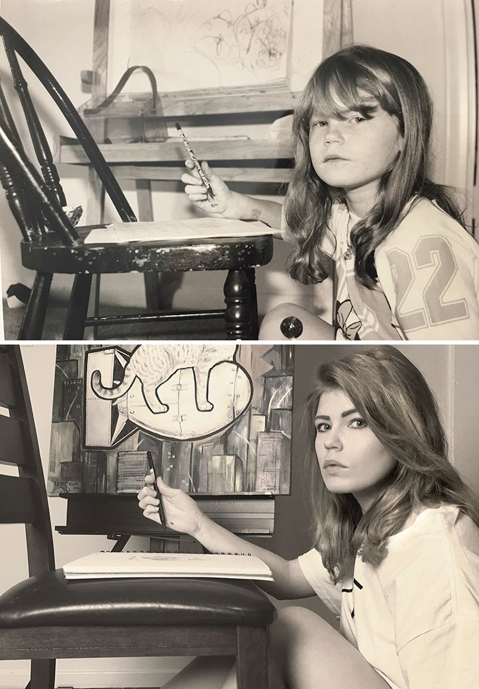 People Repeat Their Photos From The Past (19 pics)