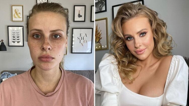 Women With And Without Makeup (15 pics)