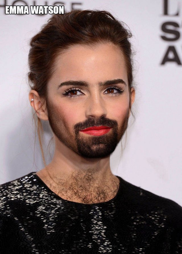 Female Celebs With Beards (22 pics)
