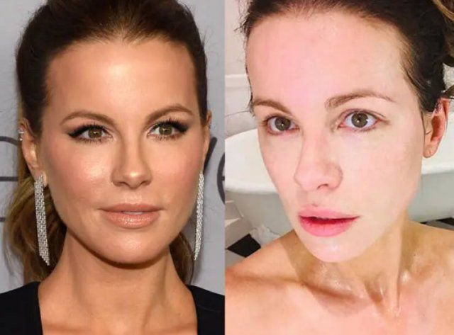 Famous Women With And Without Makeup (24 pics)