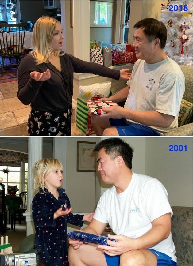 People Repeated Their Photos From The Past (15 pics)