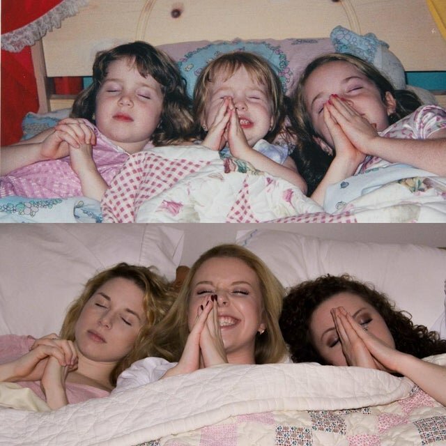 People Repeated Their Photos From The Past (15 pics)