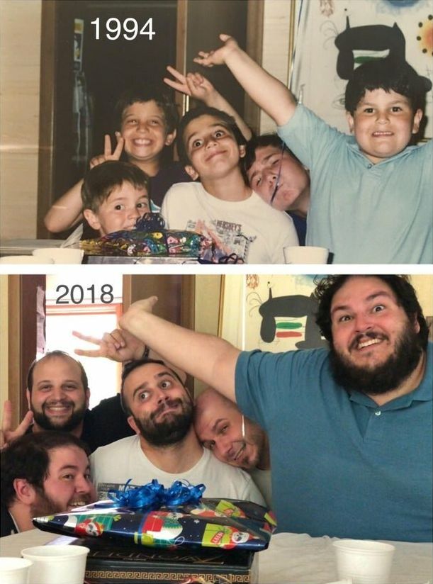 People Repeated Their Photos From The Past (15 pics)