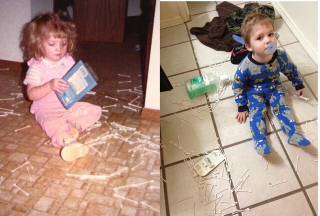 People Repeated Their Photos From The Past (15 pics)