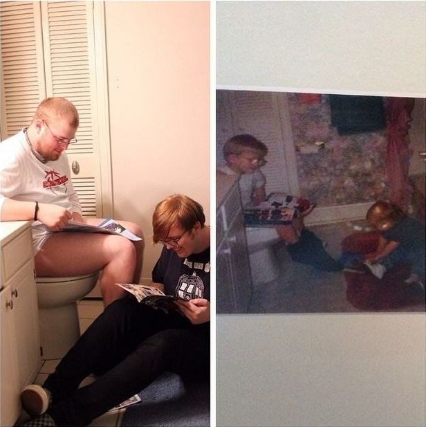 People Repeated Their Photos From The Past (15 pics)