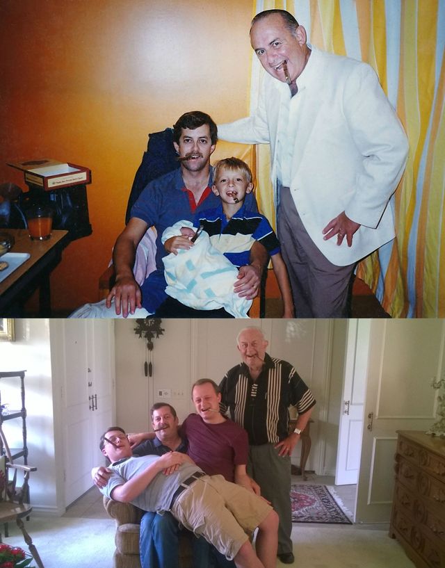 People Repeated Their Photos From The Past (15 pics)