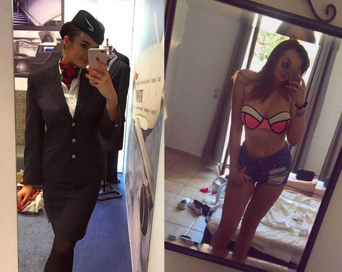 Girls With And Without Uniform (20 pics)