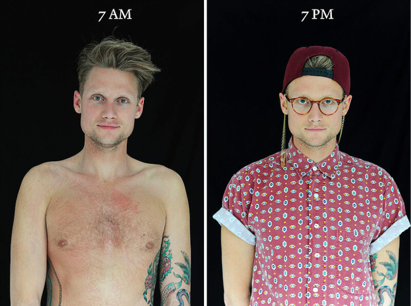 Unusual Comparison: How People Look In The Morning And Evening (20 pics)