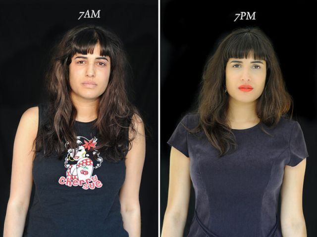 Unusual Comparison: How People Look In The Morning And Evening (20 pics)
