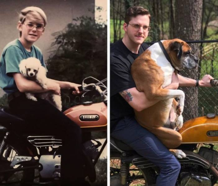 People Repeat Their Photos From The Past (15 pics)