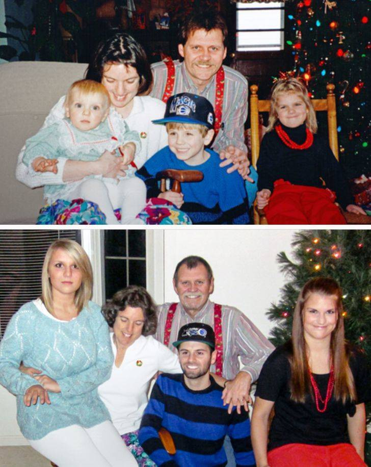 People Repeat Their Photos From The Past (15 pics)