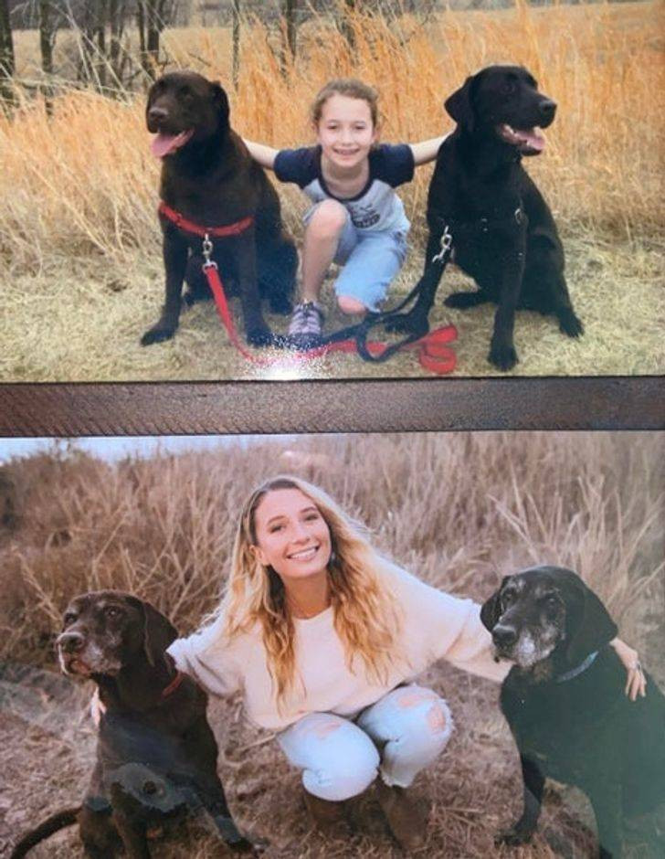 People Repeat Their Photos From The Past (15 pics)