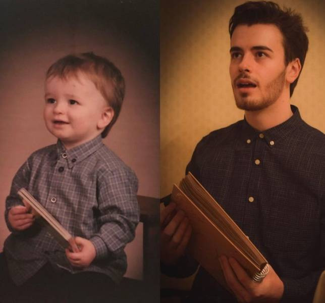 People Repeat Their Photos From The Past (15 pics)