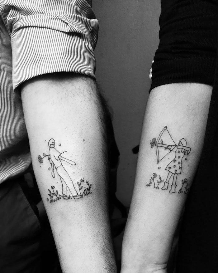 Unusual Couple Tattoos (21 pics)