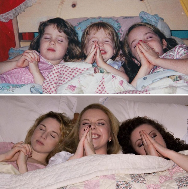People Recreate Old Photos (19 pics)