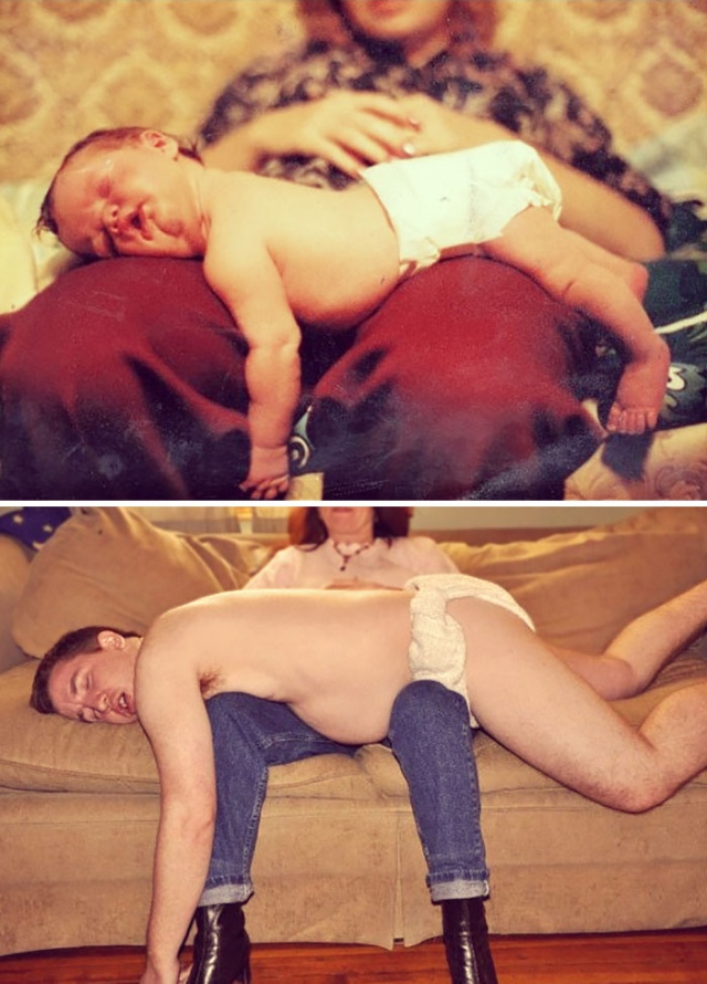 People Recreate Old Photos (19 pics)