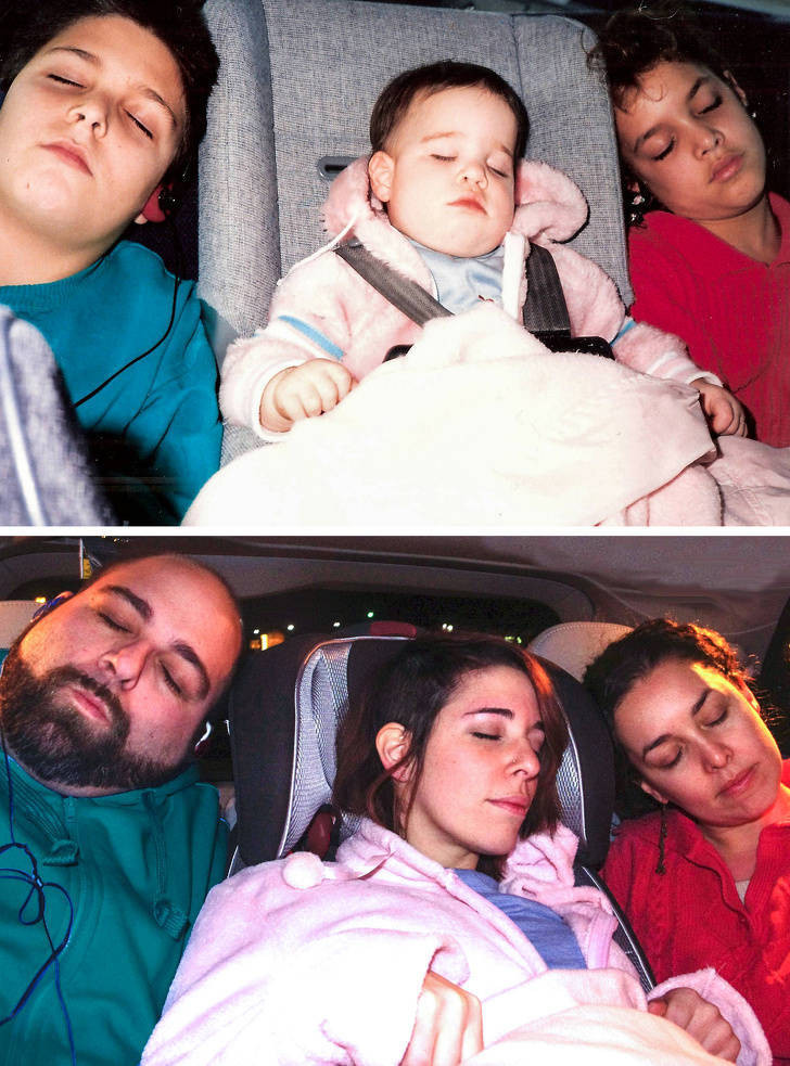 People Repeat Their Photos From The Past (21 pics)