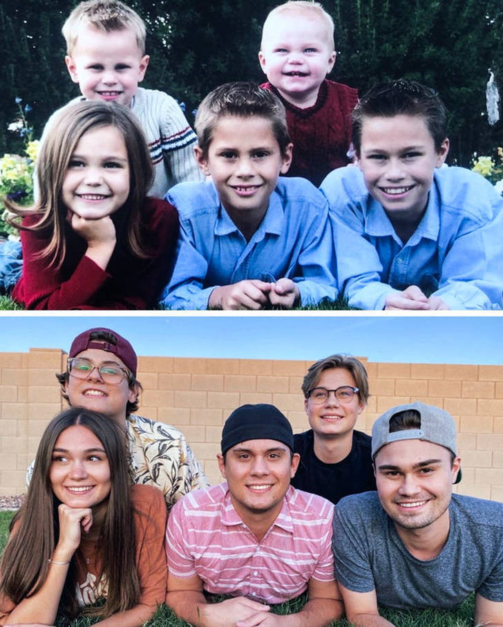 People Repeat Their Photos From The Past (21 pics)