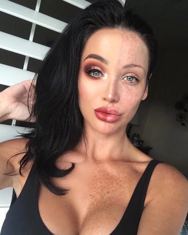 Girls With And Without Makeup (17 pics)