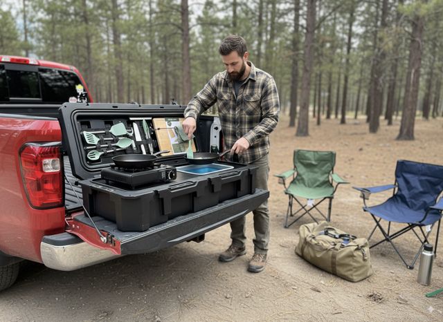 Meet the Portable Camp Kitchen Box That Packs Sink, Stove, and Storage in One Meet the Portable Camp Kitchen Box That Packs Sink, Stove, and Storage in One