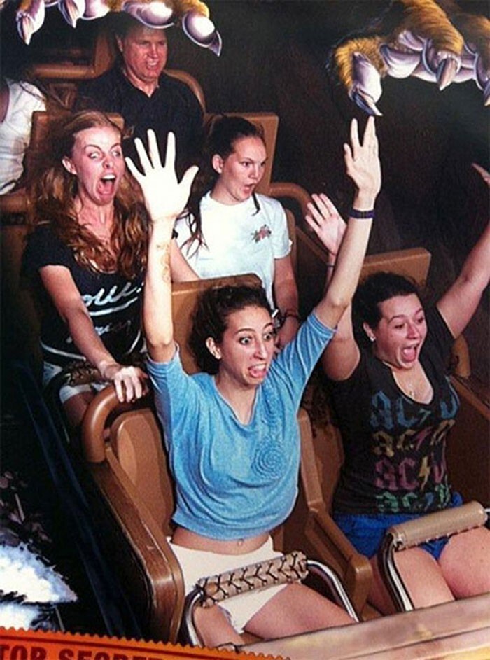 Funny Photos From Amusement Rides (27 pics)