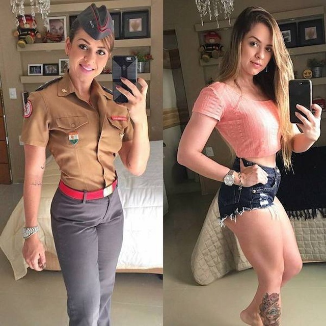 Girls With And Without Uniform (21 pics) Girls With And Without Uniform (21 pics)