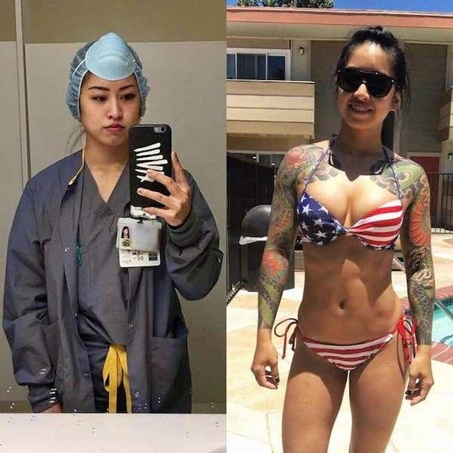 Girls With And Without Uniform (21 pics) Girls With And Without Uniform (21 pics)