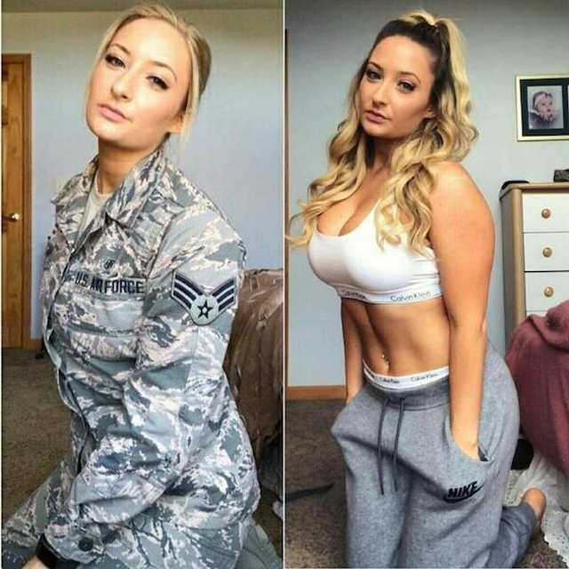 Girls With And Without Uniform (21 pics) Girls With And Without Uniform (21 pics)