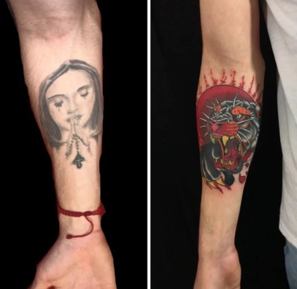 Awesome Tattoo Cover-Ups (23 pics)