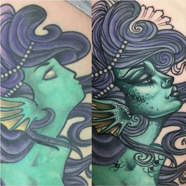 Awesome Tattoo Cover-Ups (23 pics)