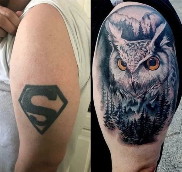 Awesome Tattoo Cover-Ups (23 pics)