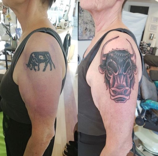 Awesome Tattoo Cover-Ups (23 pics)