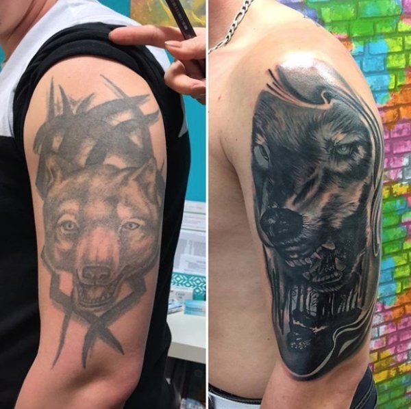 Awesome Tattoo Cover-Ups (23 pics)