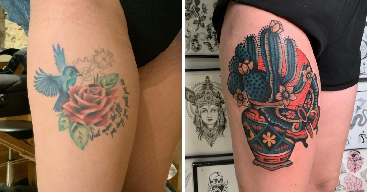 Awesome Tattoo Cover-Ups (17 pics)