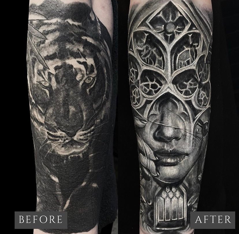 Awesome Tattoo Cover-Ups (17 pics)